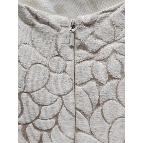 J Crew Ivory Silk Cotton Blend Floral Damask Scoop Back Dress, 10 - Picture 7 of 8